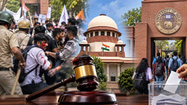 DUSU Election 2026: दिल्ली हाई कोर्ट की सख्ती DUSU चुनाव में हिंसा के बाद दिल्ली हाई कोर्ट ने मतगणना और रिजल्ट पर रोक की चेतावनी दी