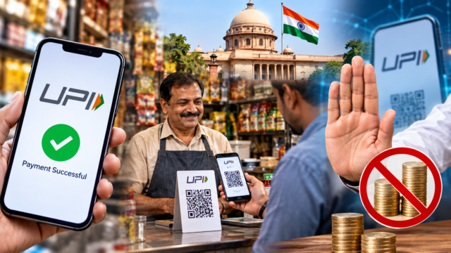 UPI Charges 2026: 0.4% MDR और सरकार की निगरानी 15 अक्टूबर से UPI पर 0.4 प्रतिशत MDR चार्ज और ग्राहकों पर बोझ रोकने की सरकार की तैयारी