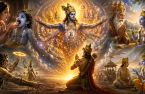 Janmashtami 2026: श्रीकृष्ण ने कब-कब और किसे दिखाया विराट रूप? यशोदा से अर्जुन तक जानें पूरी कथा Janmashtami 2026 पर भगवान श्रीकृष्ण के विराट स्वरूप और अर्जुन के विश्वरूप दर्शन का चित्रण