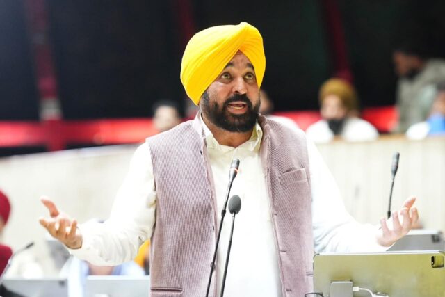 Punjab Chief Minister Bhagwant Mann addressing political issues involving BJP and Congress Punjab Chief Minister Bhagwant Mann addressing political issues involving BJP and Congress